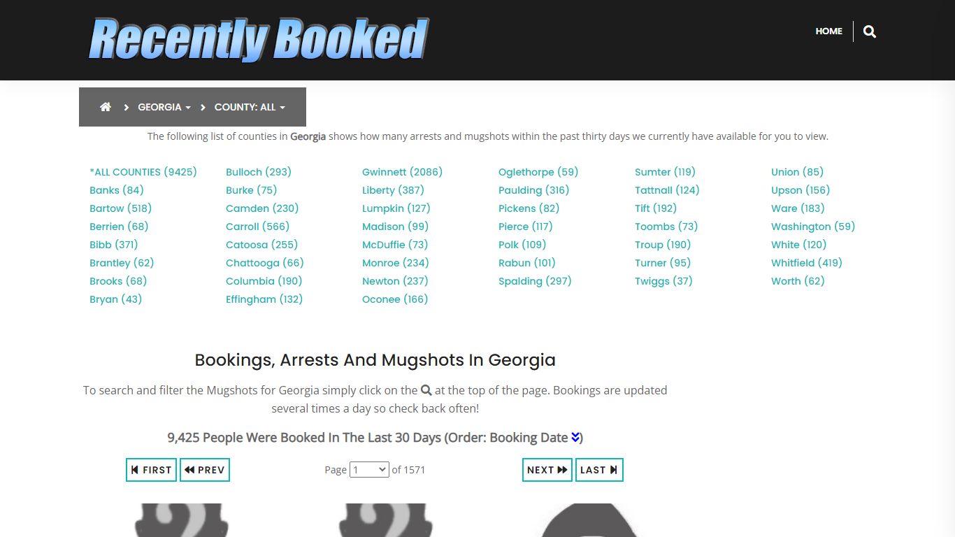 Recent bookings, Arrests, Mugshots in Georgia - Recently Booked